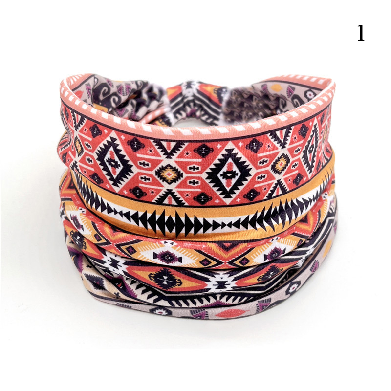 Turbantes bohemios con nudo para mujer, banda elástica para el pelo, diademas anchas, accesorios para el cabello, Vintage, Yoga