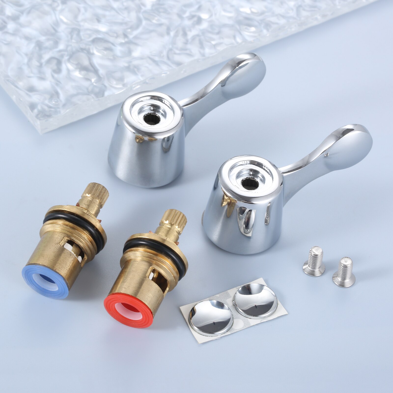 Brass/Ceramic Tap Valves Cartridge Gland Turn 20 Teeth for Kitchen Bathroom Washbasin Faucet Accessories 43mm/53mm: B 43mm