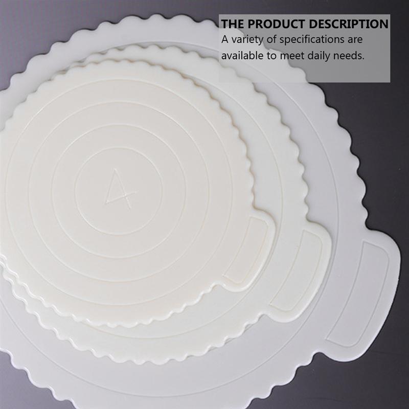 5pcs 4/6/8/10Inch Cake Circle Base Plate Cardboard Mousse Cake Serving Tray Turntable Reusable Non-Stick Cake Tray