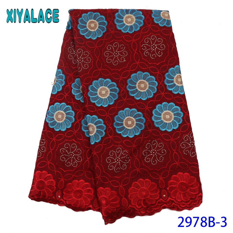 Nigeria lace fabric lace cotton lace African nigerian laces for women dresses KS2978B-1