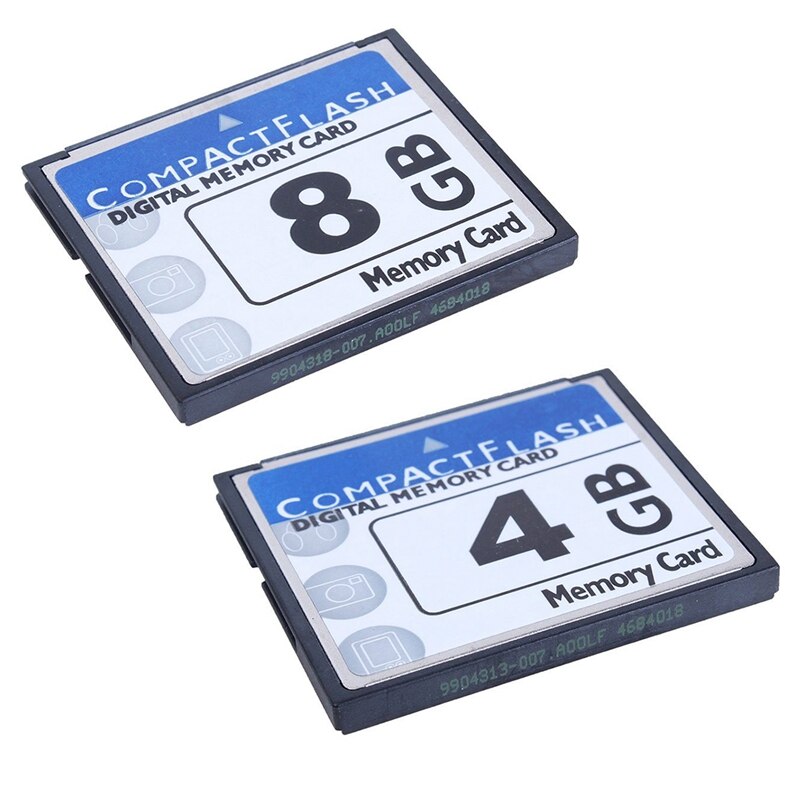 2x Professionele 8Gb/4Gb Compact Flash Geheugenkaart (Wit & Blauw)