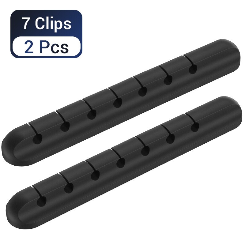 Support de câble organisateur de câble en Silicone enrouleur USB bureau bien rangé support de Clips de gestion pour souris clavier écouteurs casque