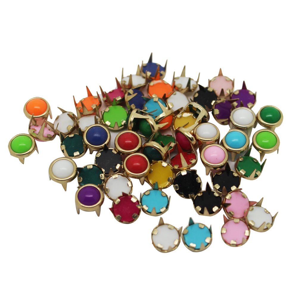 50Pcs 8Mm Parel Studs Klauwen Klinknagels Diy Ambachtelijke Benodigdheden Voor Kleding Tassen Decoratie