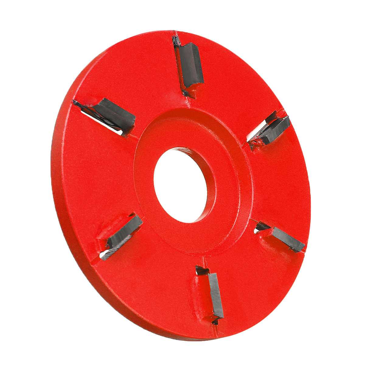 90 Mm Power Houtsnijwerk Disc Voor 22 Mm Hoek Grinder Tool Frees Thee Lade Blade Zes-Tand houtbewerking Turbo Disc Grinder: Flat red