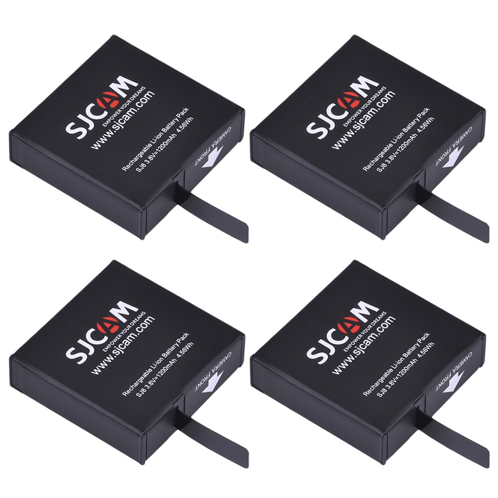 3X1200 Mah Originele SJ8 Oplaadbare Li-Ion Batterij + Led 3-Kanaals Usb Oplader Voor Sjcam SJ8 Serie sport Actie Camera: 4Battery