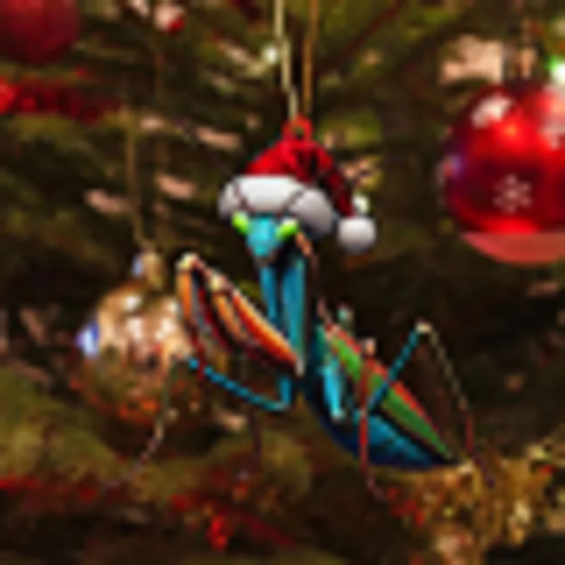 Christmas Tree Pendants Acrylic Cute Squirrel Hanging Ornaments For Wall Xmas Tree Decorations Party Supplies Year: DARK GRAY