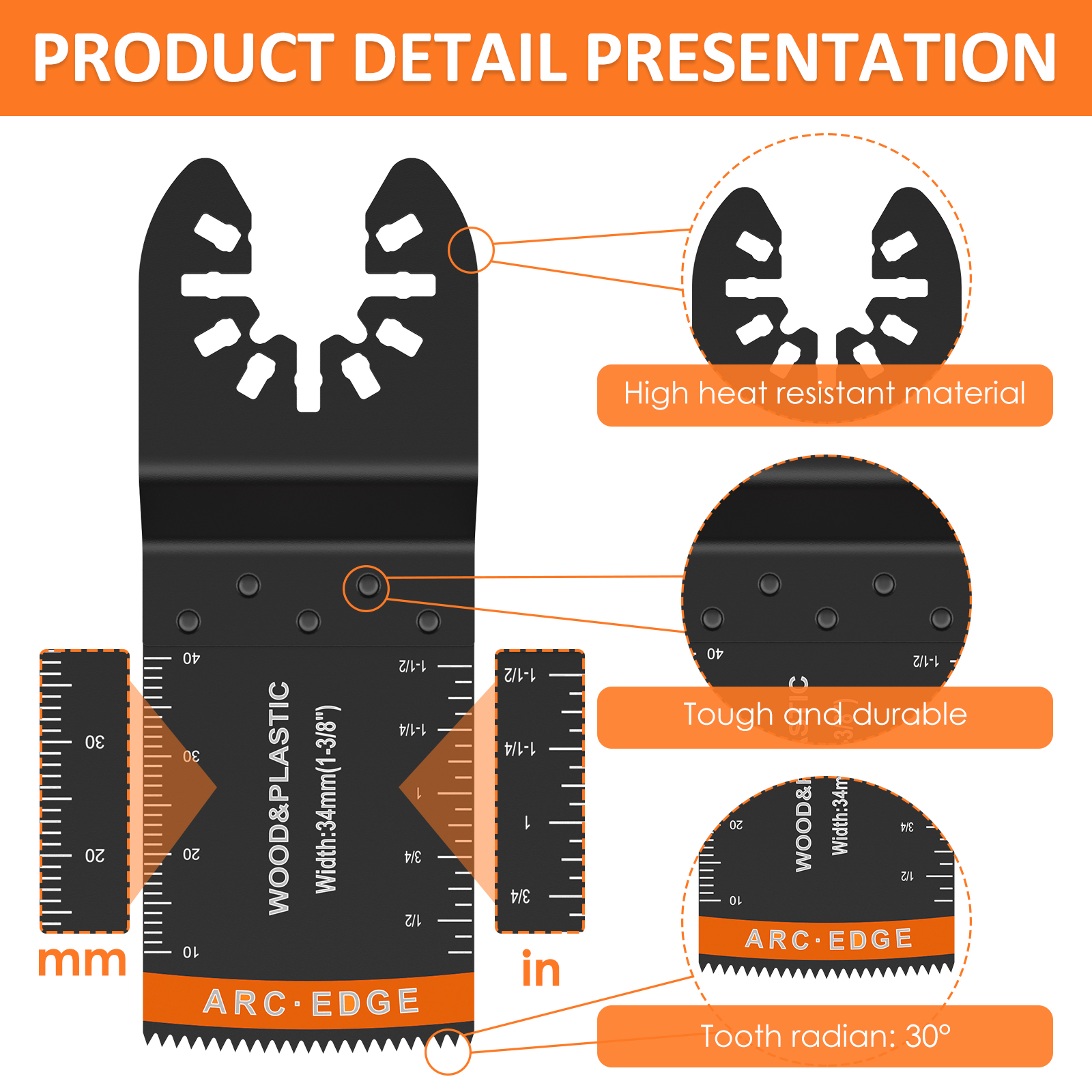 Multitool-Klingen, oszillierendes Sägeblatt, Multifunktions-Sägeblatt, Sägeblatt, Renovator, Multi-Schneideblatt zum Schneiden von Holz, Metall und Kunststoff