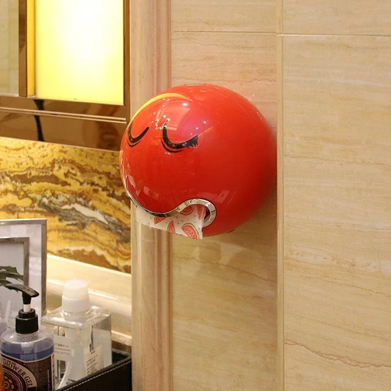 Wall Mounted Roll Paper Holder, Waterproof Paper Towel Holder for Kitchen Bathroom Toilet, Spherical Tissue Boxes,