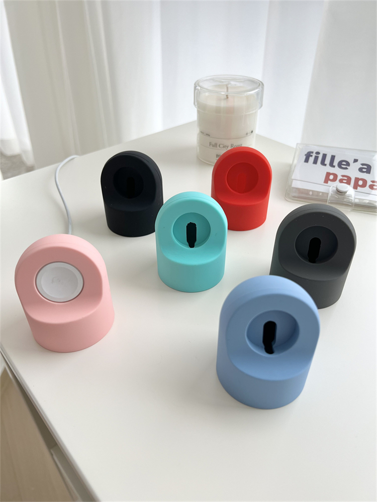 Zachte Rubberen Charger Stand Voor Apple Horloge 45Mm 41Mm 44 40 42 38 Mm Lading Accessoires Opladen Stand voor Iwatch 7 6 5 4 3 2 Se