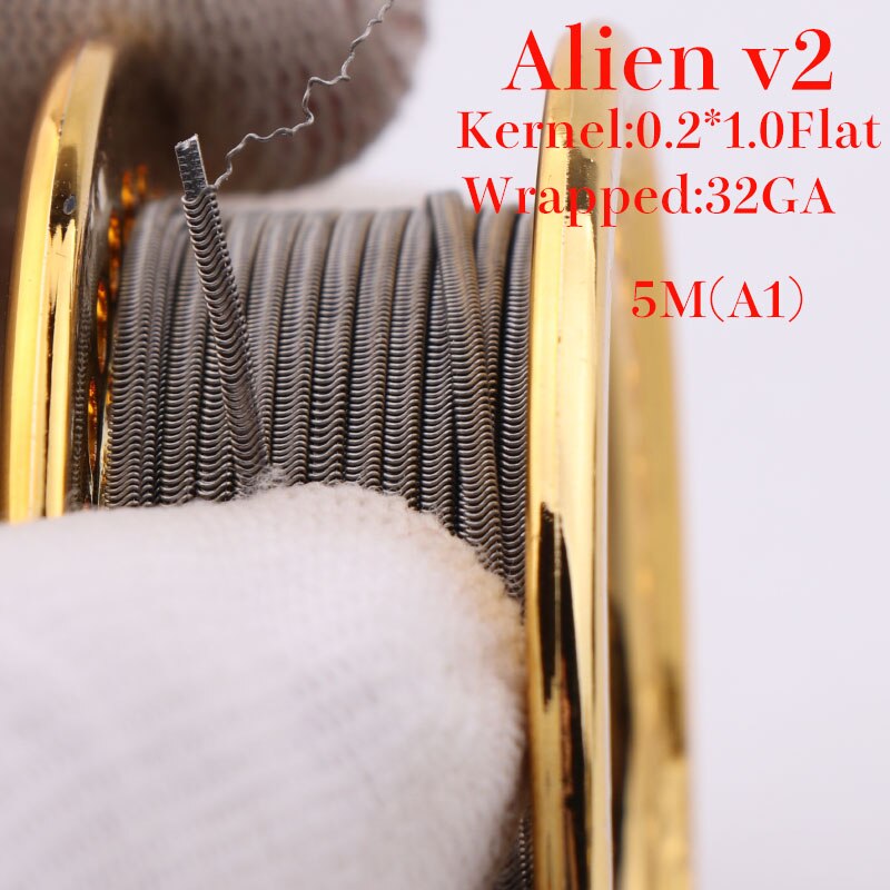 10 Feet XFKM Alien V2 Coil Wire NI80 SS316 Heating Wire High Density RDA RBA RDTA Rebuildable Atomizer Heating DIY Coil Wire: 0210-a1-5m-v2