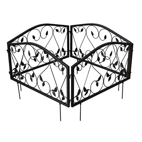 Wrought Iron Garden Trellis Backyard Ironwork Fencing Outdoor Lawn Decorations Guardrail Ground Insertion Artificial Fences: Default Title