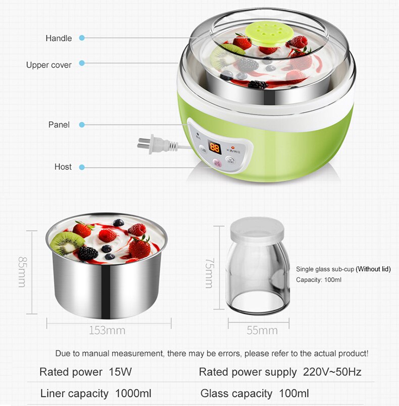 LOVIVER Joghurtbereiter 1,2L - Automatischer Natto Maker Mit Touchscreen