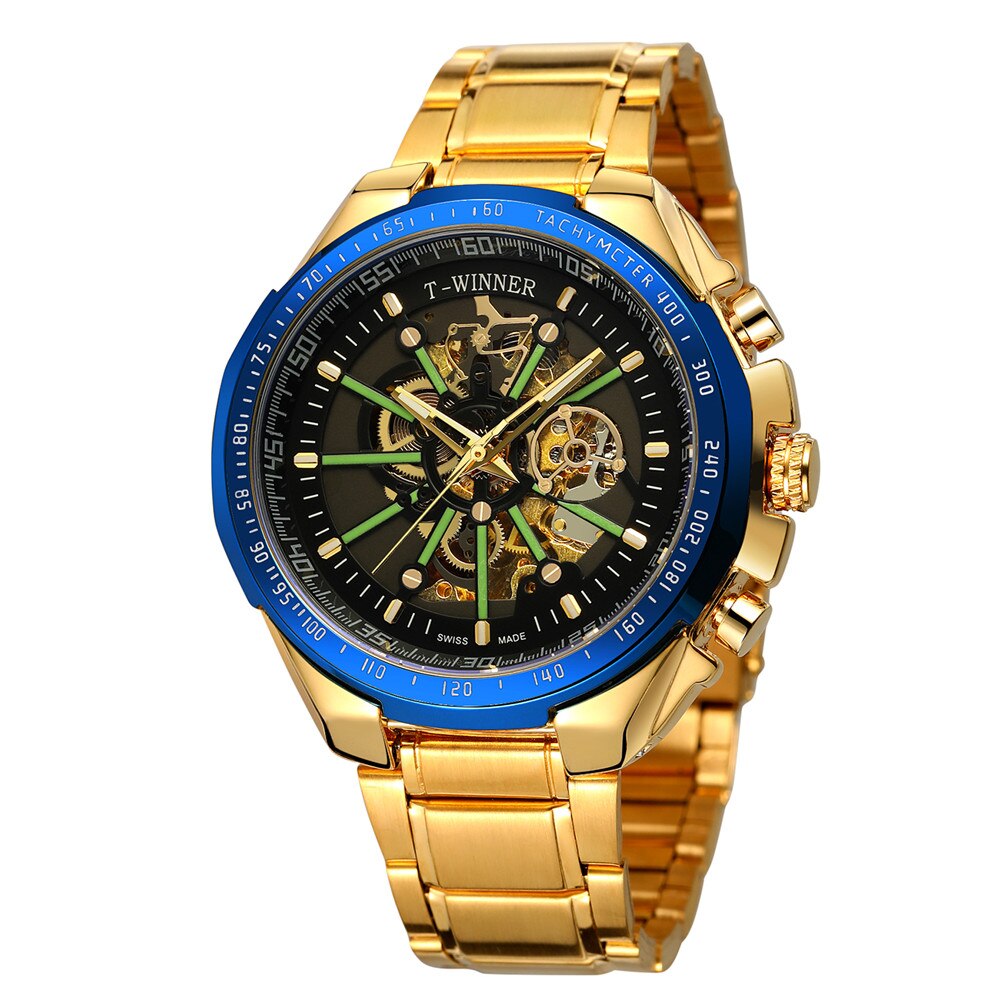 Winnaar Skeleton Dial Automatische Mechanische Horloge Waterdicht Mannelijke Lichtgevende Hand Polshorloge Topmerk Luxe Mannen Horloges: Type 7