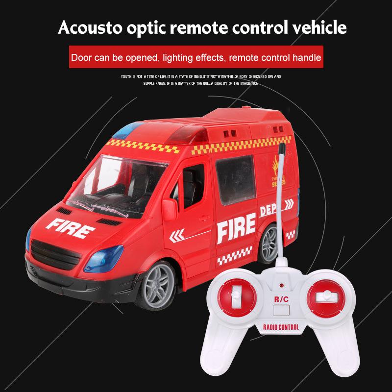 Rc Ambulance Toys For Kids Vehicle Model Remote Control Commercial Vehicle Fire Engine Special Police Car Baby Children Toy