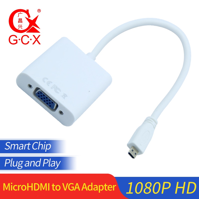 Micro HDMI naar VGA Converter Adapter Man-vrouw 1080P Voor PC HDTV XBOX Camera Tablet Micro HDMI Video adapter