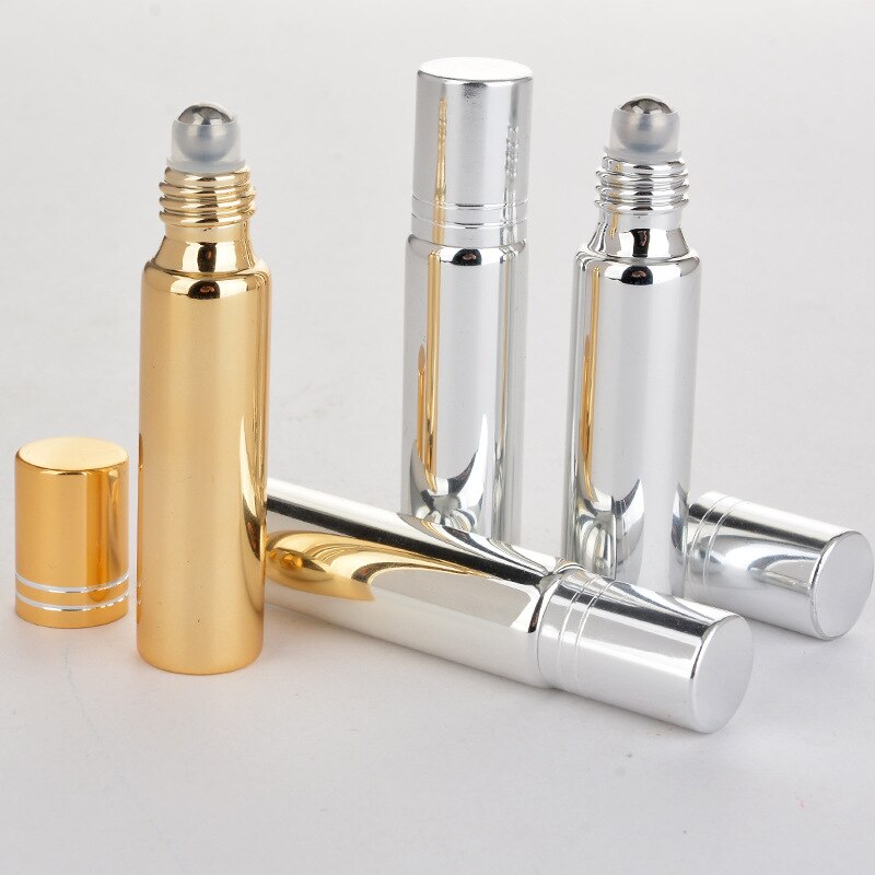 Gouden Dop Flesjes Zonnebrand Applicator Kind 2-Pack Glazen Roller Flesjes 30ml - Herbruikbare Roll-on Voor Essentiële Oliën En Deodorant Etherische Olie Flesjes Essentiële Olie Flesjes