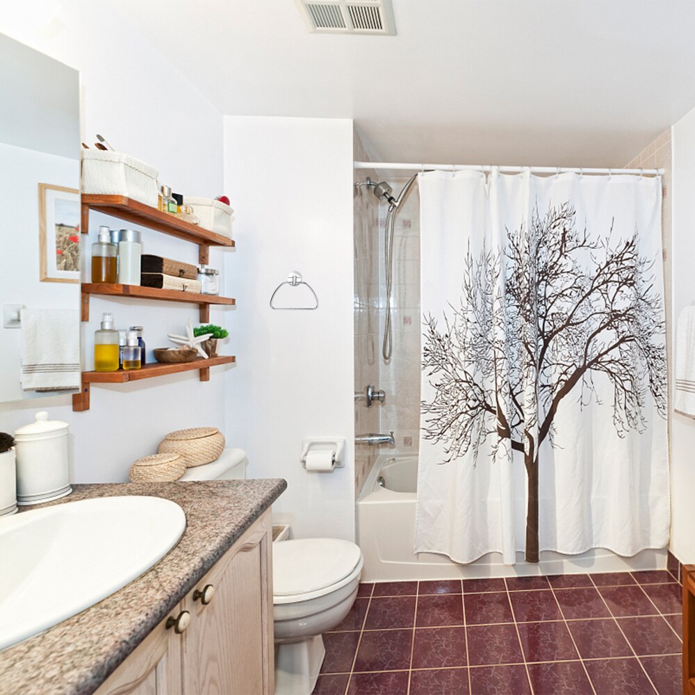 1Pc Handdoekenrek Rvs Praktische Handdoek Houder Muur Handdoekenrek Handdoek Ring Voor Badkamer Thuis