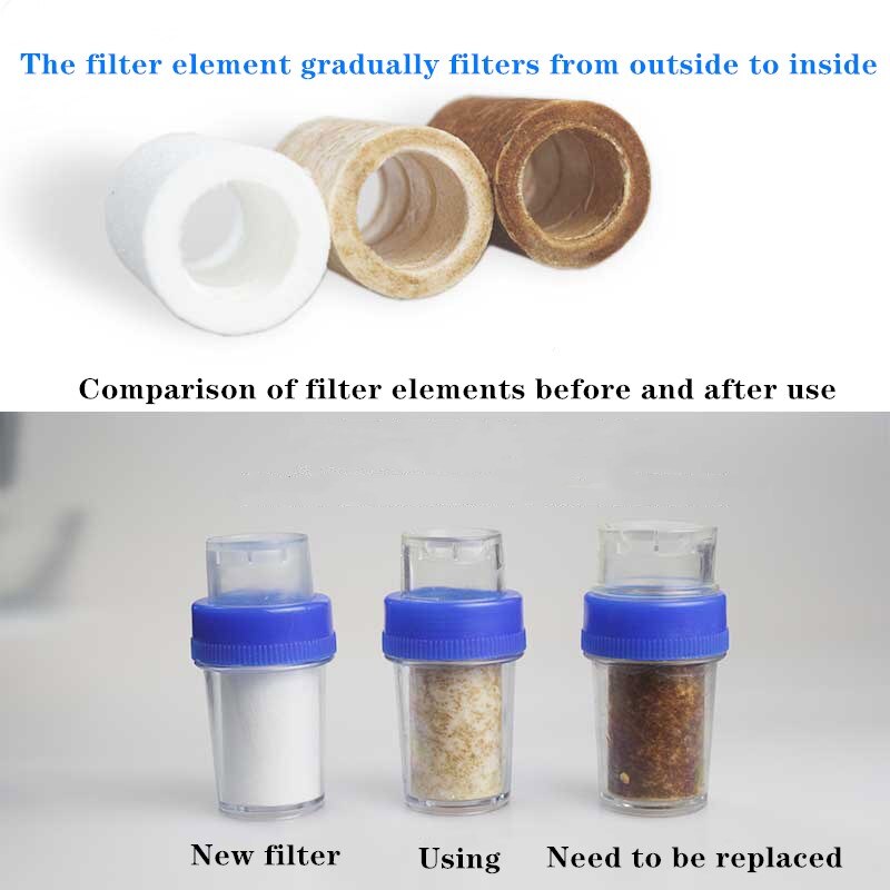 Splash-proof Household Kitchen Tap Filter Purifier Purification System Remove Rust Sediment Filtering Suspend Kitchen Faucets
