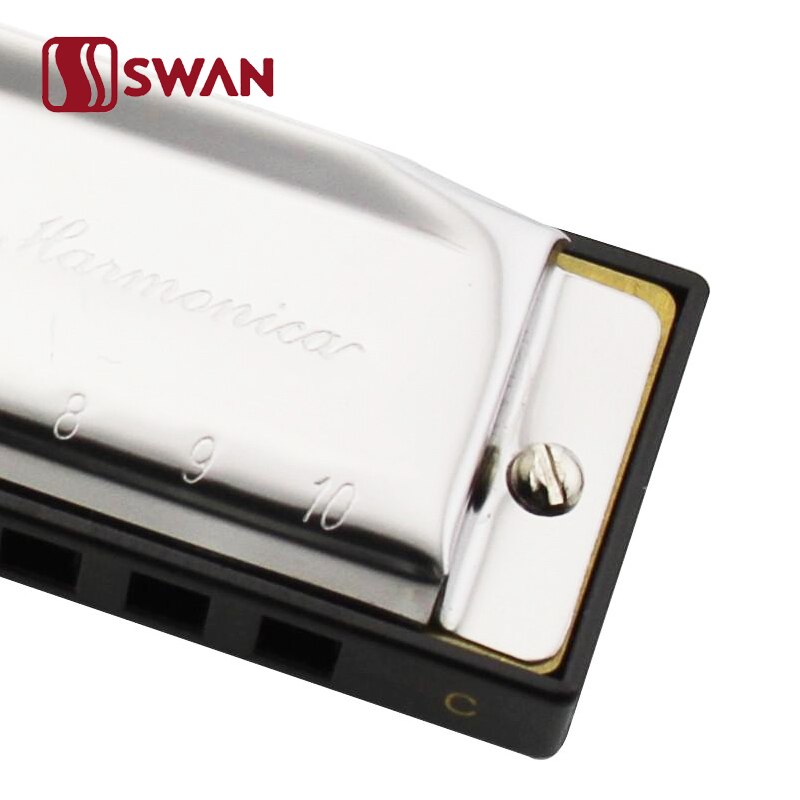 Swan SW1020H-3 Folk Jazz 10-Hole Blues Harmonica Diatonic Harmonica/10-Holes Harp Woodwind music instrument BRAND