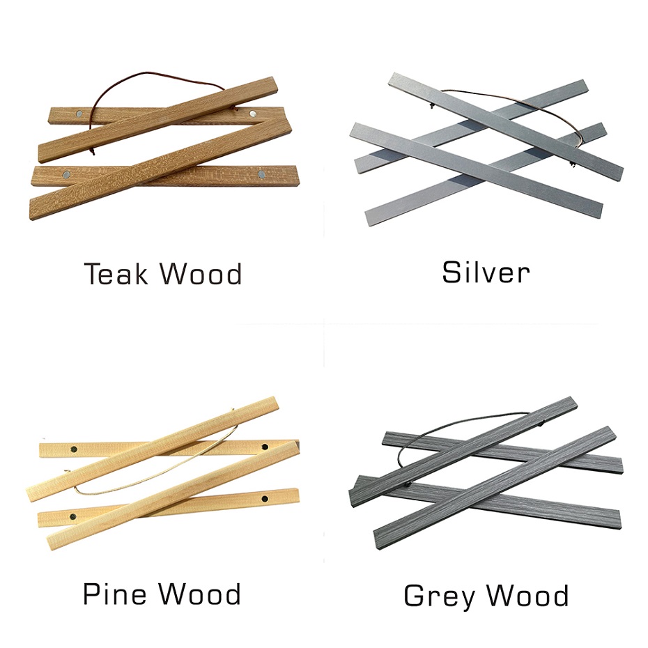 8 kleuren 30 40 50 cm Magnetische Poster Hanger Teak Hout Zwart Wit Fotolijst Canvas Schilderij Frame Goud Zwart walnoot Muur Frame