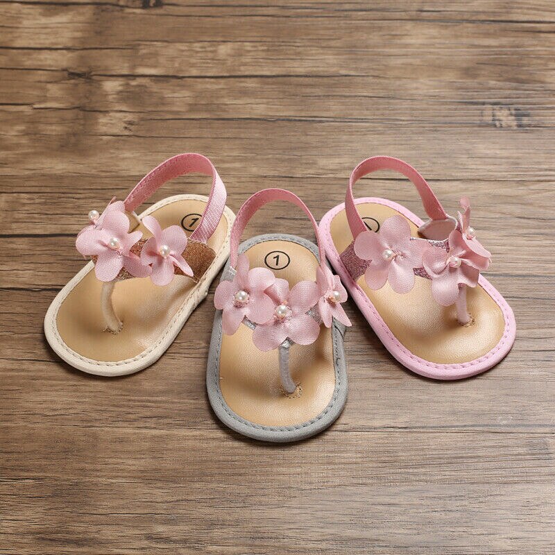 Chaussures à paillettes fleur pour -né, chaussures d'été, sandales, pour les , chaussures mignonnes pour bébés filles de 0 à 18 mois