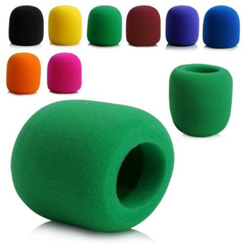 1pc Mix Colors Washable Sponge Microphone Set Replacement Foam DJ Stage Windshield Wind Shield Cover Thick
