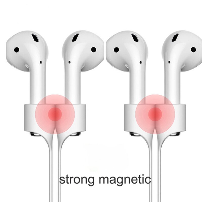 Magnetic Earphone Strap Soft Silicone Headphone Cord Anti Lost Cable for Apple AirPods Pro 1 Magnet Earphone String Rope Strap