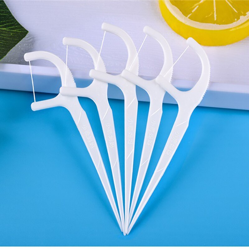 50pcs Toothpick Oral Cleaning Personal Dental Care Super Fine Dental Floss Stick Home Mounted Safety Oral Hygiene Floss Stick