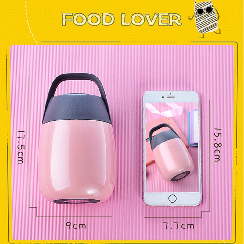 450ml Stainless Steel Braised Beaker Double Wall Smolder Food Porridge Insulated Thermos Vacuum Pot Soup Lunch Bucket Tableware