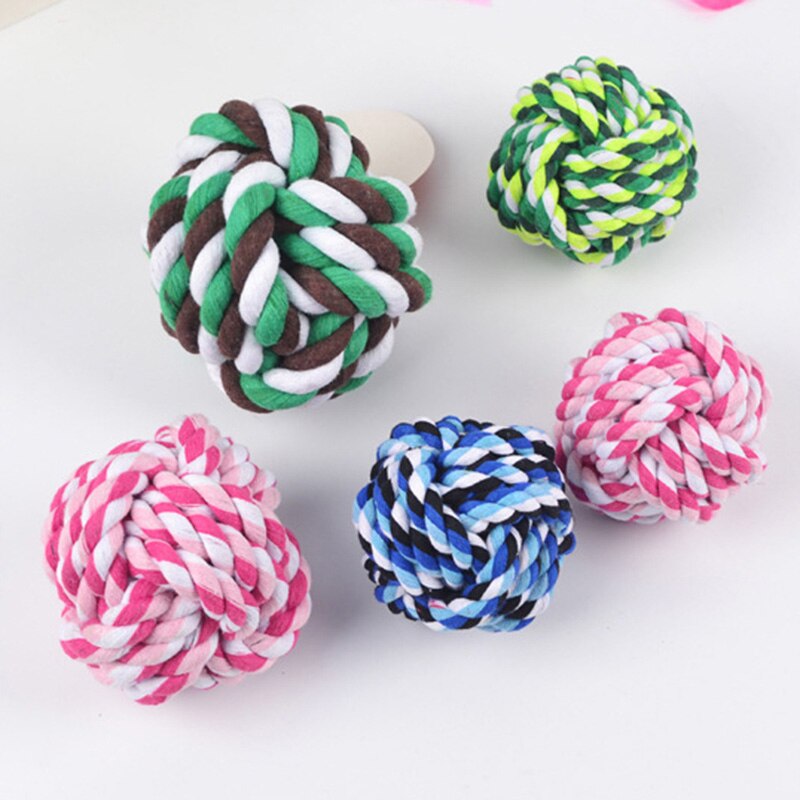 Soft Woven Bell Ball Toy for Pets 1PCS Diameter 9CM for Large Dogs Rubber Chew Toy Rainbow Ball Colorful Bell Ball main image 1