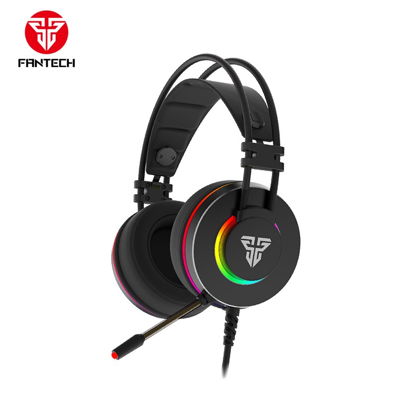 FANTECH – casque de jeu HG23, écouteurs 7.1 son stéréo, Microphone USB respirant, lumière rvb, pour PC portable