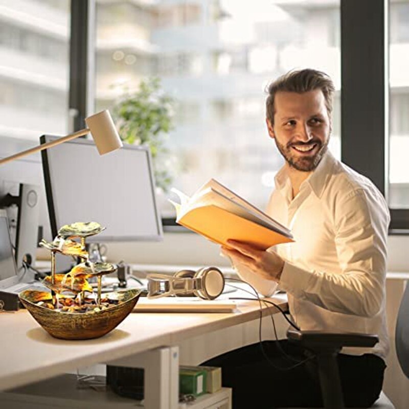 Best Desktop Fountain Water Fountain With Warm Lights In The Interior Small Fountain Suitable For Home Office Relaxation