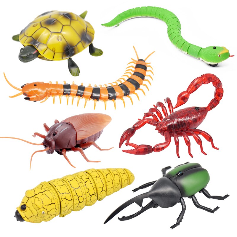 Infrared RC Toy Kit for Kids Adults Smart Remote Control Snake Mouse Cobra Tortoise Prank Jokes Radio Insect for Boys Toy