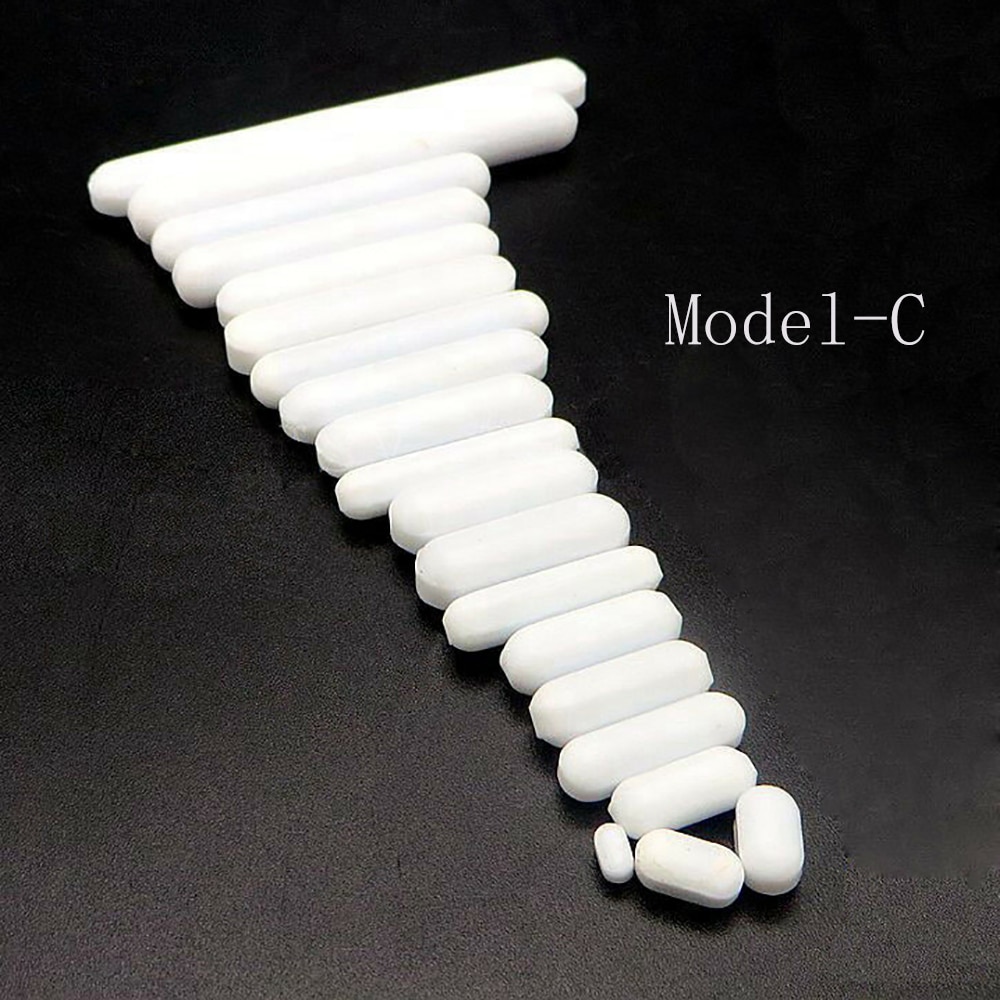 11Pcs / set PTFE Magnetic Model-C Rotary Stirrer Corrosion Resistant Rotary Rod Laboratory Magnetic Stirrer Length 5~ 40mm