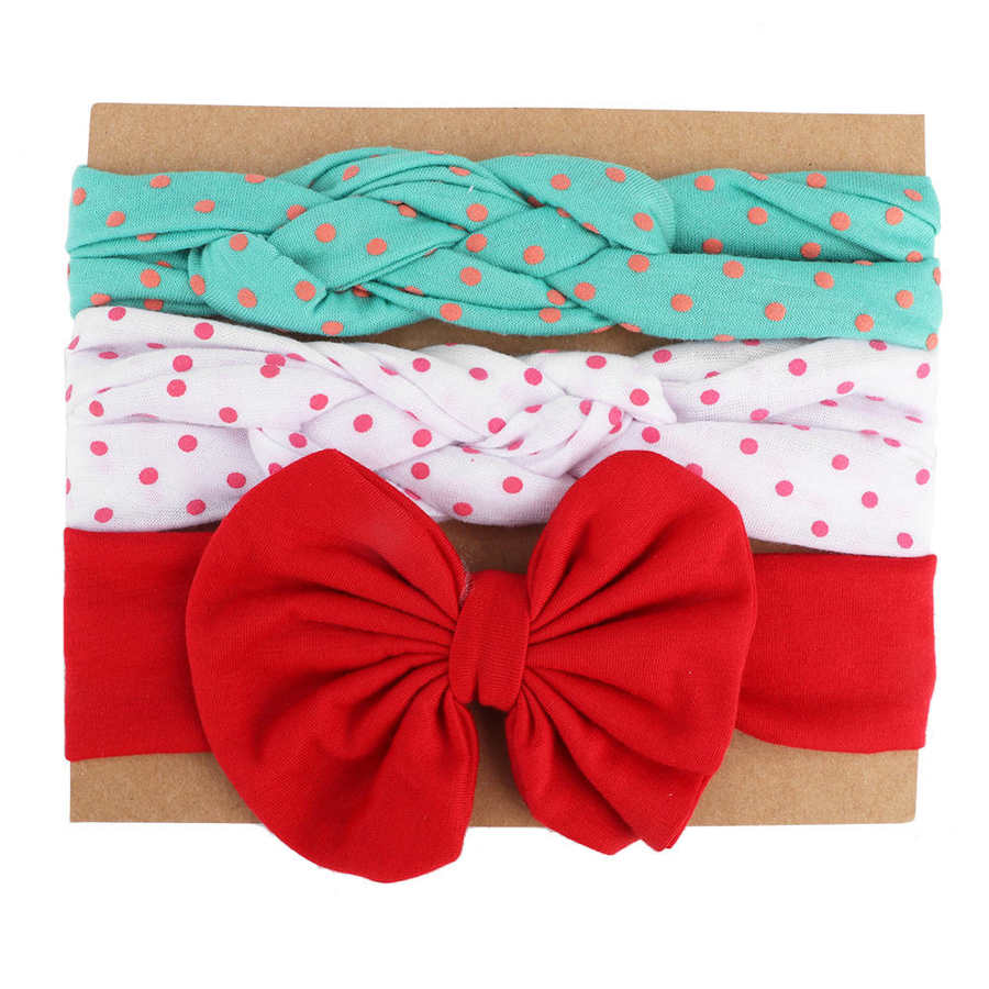 3 pièces/ensemble infantile doux noeud noeud bandeaux Polyester chapeaux bandeau Super doux bandeau Photo accessoires pour bébé enfant en bas âge garçons filles: 15