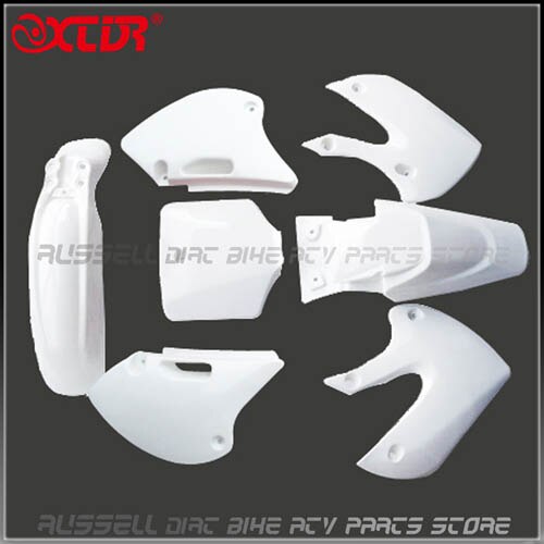 Bbr plast fender kits cover fuld set til bbr style dirt bike / pit bike: Hvid