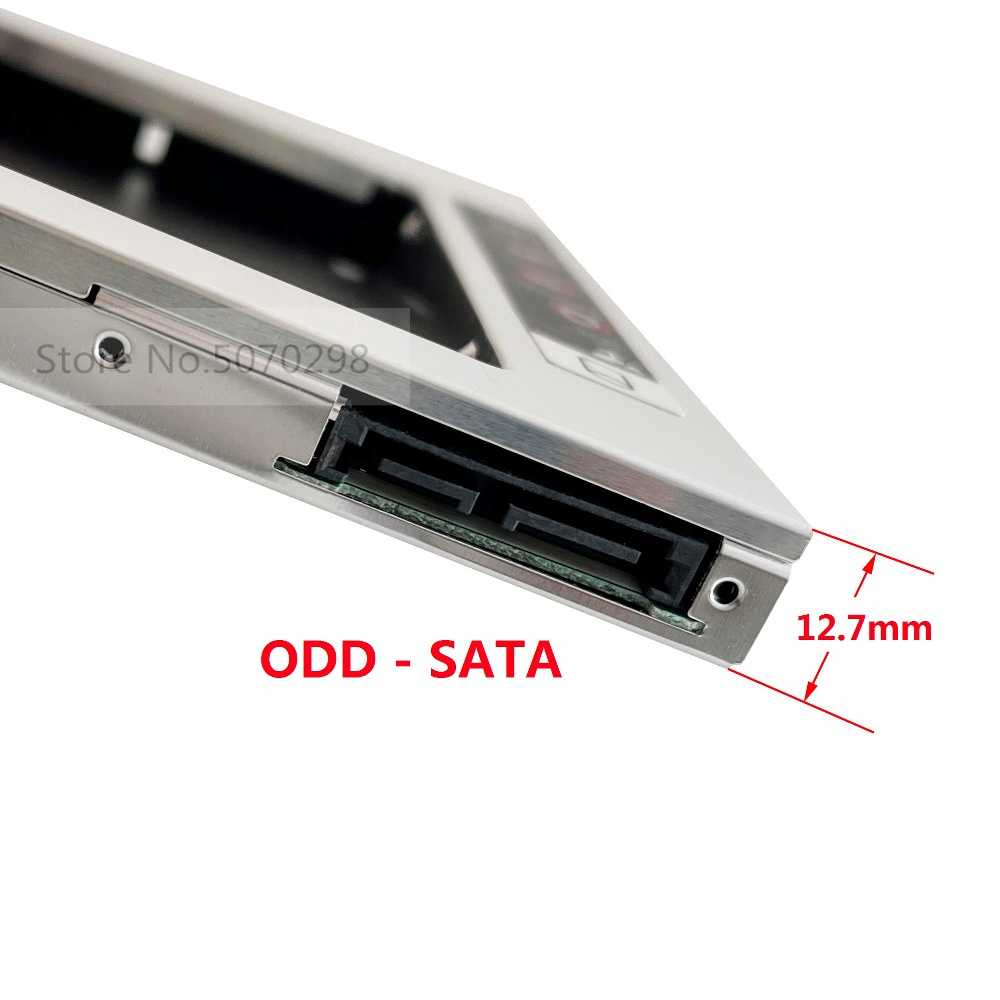 12.7mm 2nd HDD SSD Hard Drive Optical bay Caddy Frame Adapter for Dell Inspiron M5010 N5010 N7110 N7010 N5110 DS-8A5SH DVD ODD