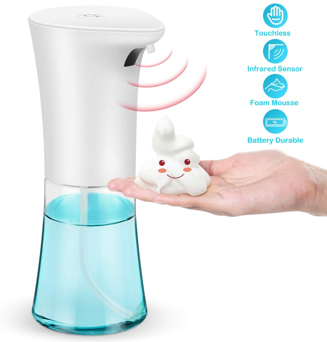 Automatic Soap Dispenser, Touchless Smart Foaming Soap Dispenser, Hand Free Auto Soap Dispenser for Bathroom,Kitchen: Default Title