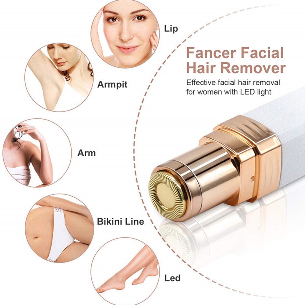 Épilateur électrique à LED pour femmes, Mini rasoir Facial pour le corps, joues à faible bruit, rouge à lèvres Portable, indolore, en forme de voyage, à la maison