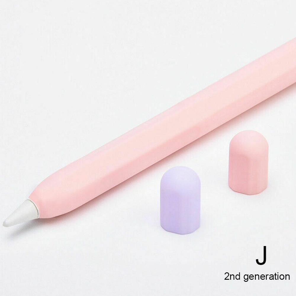 Schutzhülle Abdeckung Für Apple Bleistift 1/2 iPad 11 Weiche Haut Abdeckung Pro Bleistift Beutel Silikon Weichen Hülse Bunte Halter m7V0: Grau