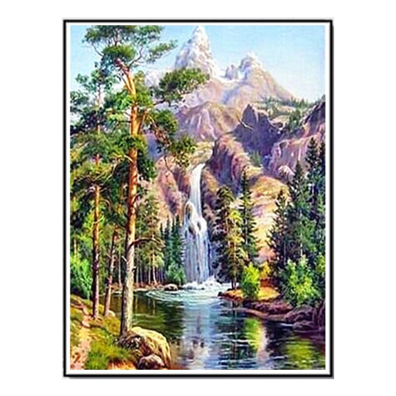 5D diamant schilderij Landschap Diamant Borduurwerk Waterval Landschap Foto Volledige Boor Tekening Mozaïek diamant Art Home Decor