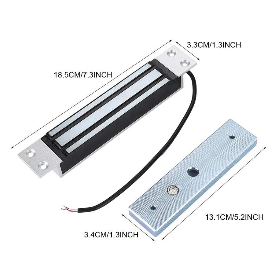 DC12V 180KG/350Lbs Electric Magnetic Lock Holding Force Electromagnet Lock Secure NC Mode