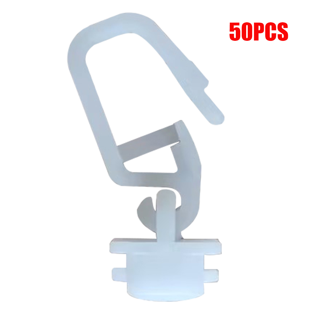 Car Accessories 50pcs Plastic Curtain Track Slider Hooks Runner Fit For Camper Van Motorhome Caravan Boat Curtain Accessories