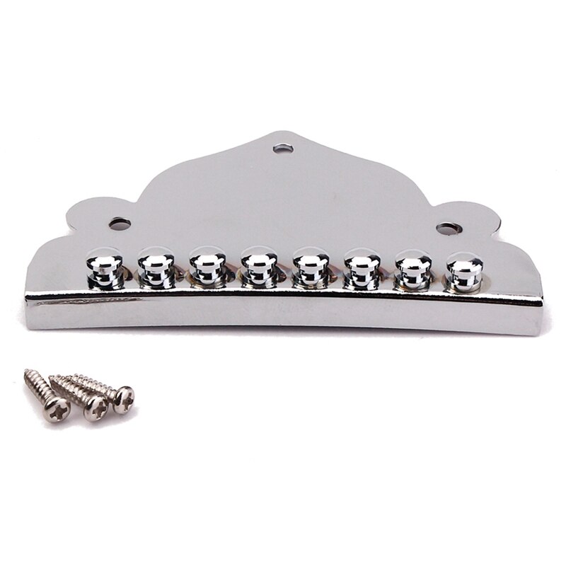 Mandolin Chrome Plated Metal 8 String Mandolin Guitar Tailpiece: Silver