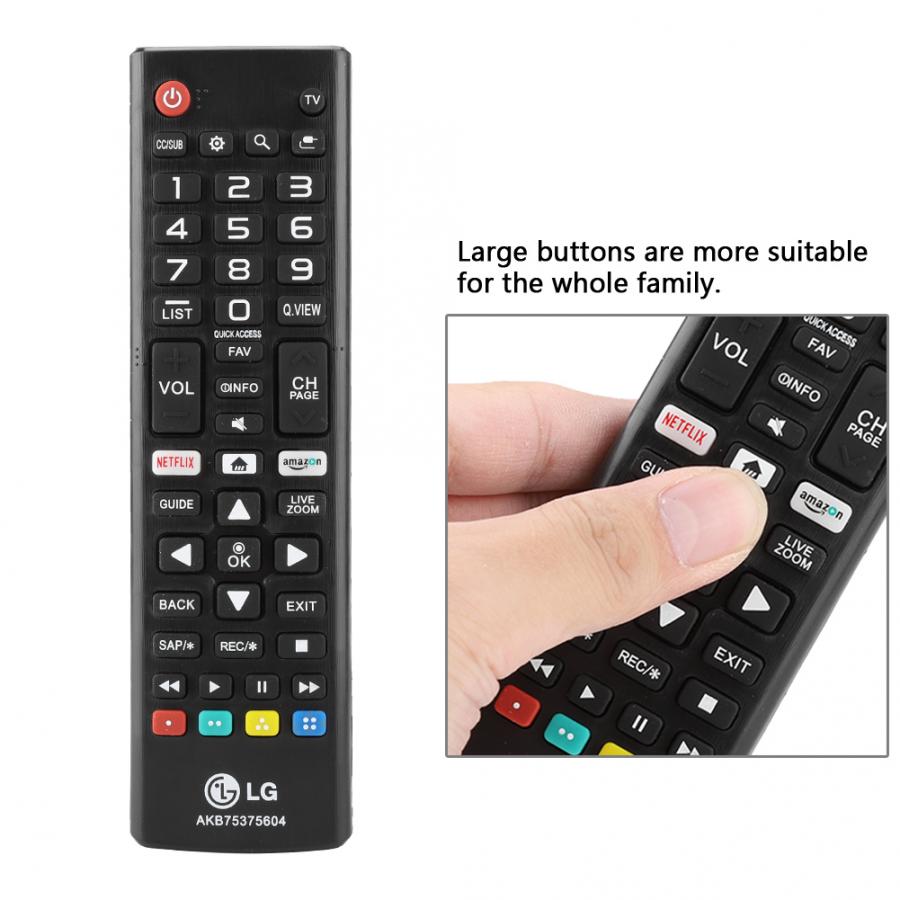 Multi-function Smart LED Wireless LCD TV Remote Control for LG AKB75375604 universal remote controle remoto: Black