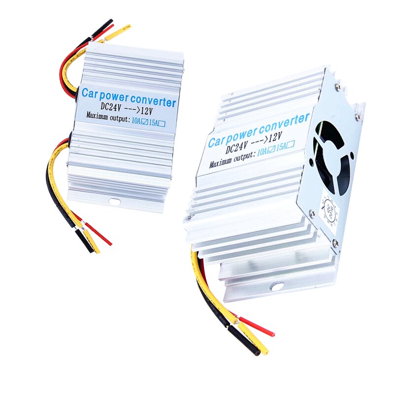 Car Inverter Portable Power Converter 10A 24 V To 12 V 180W Converter Aluminum Alloy Shell Buck Power Supply Car Transformer