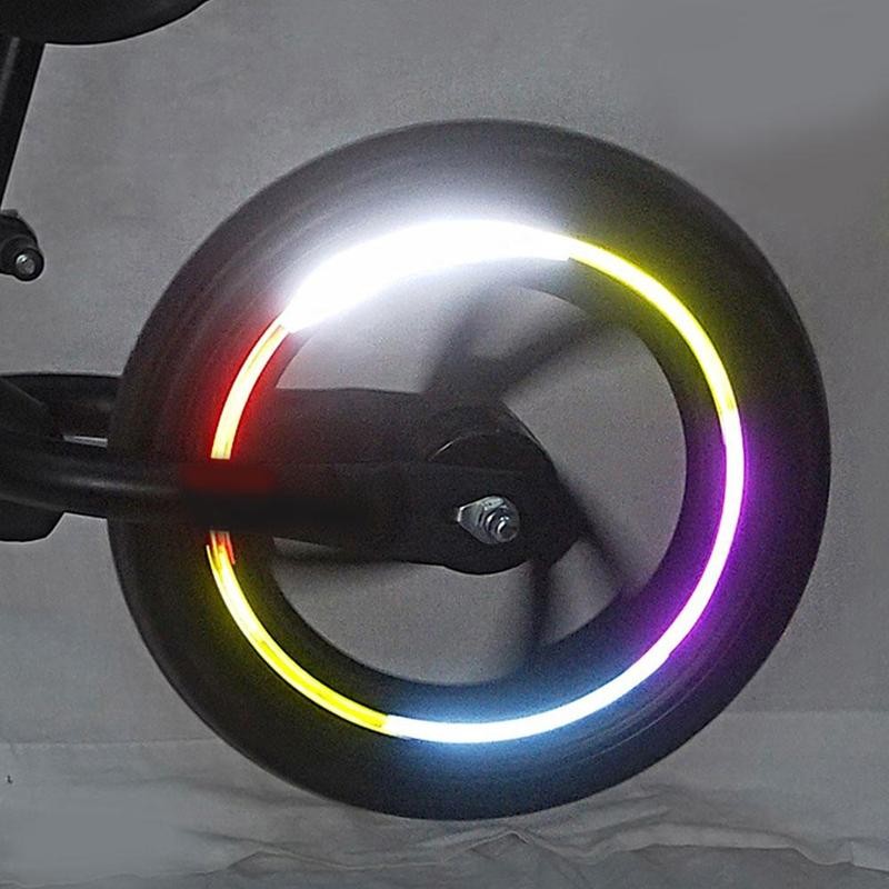 Pegatinas reflectantes para bicicleta de equilibrio para niños, calcomanías para rueda, apliques de advertencia para neumáticos, cinta de seguridad, accesorios para bicicleta, 10 Uds.