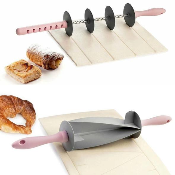 Adjustable Blade Roller Pin Croissant Cutter Multi-function Bread Slicer Set Stainless Steel Croissant Bread Dough Cutter Roler3