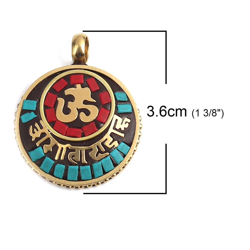 DoreenBeads Ethnische Serie Anhänger Zink Legierung Auf Religiöse Anhänger Horn-förmigen Gold Mehrfarbig Schmuck DIY Charme, 1 PC: 4