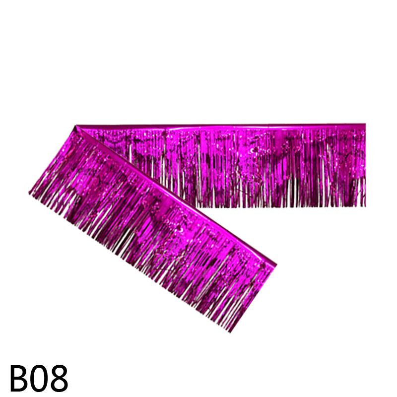 2Meter Glitter Folie Klatergoud Garland Gordijn Party Tafel Rok Regen Zijde Fringe Pull Bloem Bruiloft Verjaardag Festival Decoratie: B08